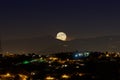 Supermoon at moonrise Royalty Free Stock Photo