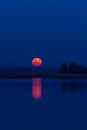 Supermoon rise over Rietvlei Dam at Pretoria 2