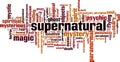Supernatural word cloud Royalty Free Stock Photo