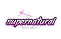 supernatural word text logo icon design concept idea