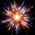 Supernova effect An explosive burst of light resembling a supen Royalty Free Stock Photo