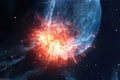 supernova explosion in a faraway galaxy, visible from afar