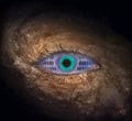 Supernova eye with binary code Royalty Free Stock Photo