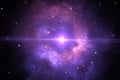 Supernova. Gravitational collapse, spectacular stellar explosion Royalty Free Stock Photo