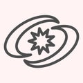Supernova star line icon. Space birth, cosmos collapse. Astronomy vector design concept, outline style pictogram on