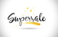 Supersale Word Vector Text with Golden Stars Trail and Handwrit