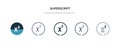 Superscript icon in different style vector illustration. two colored and black superscript vector icons designed in filled,