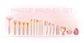 Superset pink and gold brushes for make-up