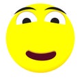 Supersize emoji face icon with open mouth Royalty Free Stock Photo