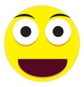 Supersize emoji face icon Royalty Free Stock Photo