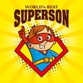 Superson logo Cartoon character superhero