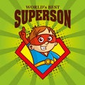 Superson logo Cartoon character superhero