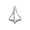Sketch icon - Supersonic airplane