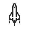 Outline Icon - Supersonic airplane