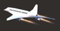 Supersonic flight, the plane to travel faster than ever. Airplane Royalty Free Stock Photo