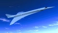 Supersonic flight, the plane to travel faster than ever. Airplane Royalty Free Stock Photo