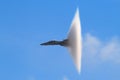 Supersonic Vapor Cone (F-18 Super Hornet) Royalty Free Stock Photo