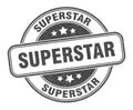superstar stamp. superstar round grunge sign. Royalty Free Stock Photo