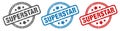 superstar stamp. superstar round isolated sign. Royalty Free Stock Photo