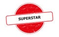 superstar stamp on white Royalty Free Stock Photo