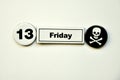 Superstition concept : Friday 13th Royalty Free Stock Photo