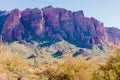 Superstition Mountain Before Sunset Royalty Free Stock Photo
