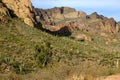 Superstition Mountains Located in Arizona Royalty Free Stock Photo