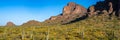 Superstition Mountains in Central Arizona, America, USA. Royalty Free Stock Photo