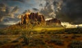 Superstitution Mountains, Mesa Az Royalty Free Stock Photo