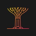 Supertree grove gradient vector icon for dark theme