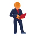 Supervisor construction icon, cartoon style