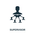 Supervisor vector icon symbol. Creative sign from business administration icons collection. Filled flat Supervisor icon for