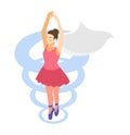 Superwoman Ballerina Illustration