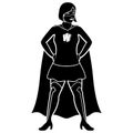 Superwoman cartoon character silhouette