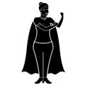 Superwoman cartoon character silhouette