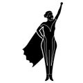 Superwoman cartoon character silhouette