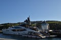 Superyacht in whitehaven harbour