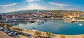 Supetar on Brac island panoramic view of harbor Royalty Free Stock Photo