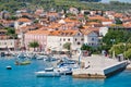 Supetar town harbor Royalty Free Stock Photo