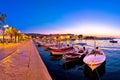 Supetar waterfront evening panoramic view