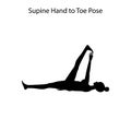 Supine Hand to toe pose yoga workout silhouette