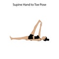 Supine Hand to toe pose yoga workout