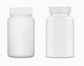 Supplement bottle isolated jar blank. Pill container