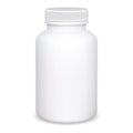 Supplement bottle. Pill container mockup. Jar