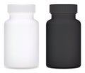 Supplement bottle. Plastic vitamin pill bottle jar Royalty Free Stock Photo