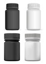 Supplement Bottle. Vector Pill Jar Mockup