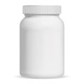 Supplement Bottle. Vitamin Pill Bottle. Jar Mockup