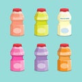 Supplement drink bottle collection set illustration vector Royalty Free Stock Photo