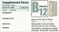 Supplement facts Vitamin B Royalty Free Stock Photo