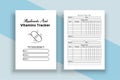 Supplement and vitamin notebook KDP interior. Patient regular medicine information checker notepad interior. KDP interior journal